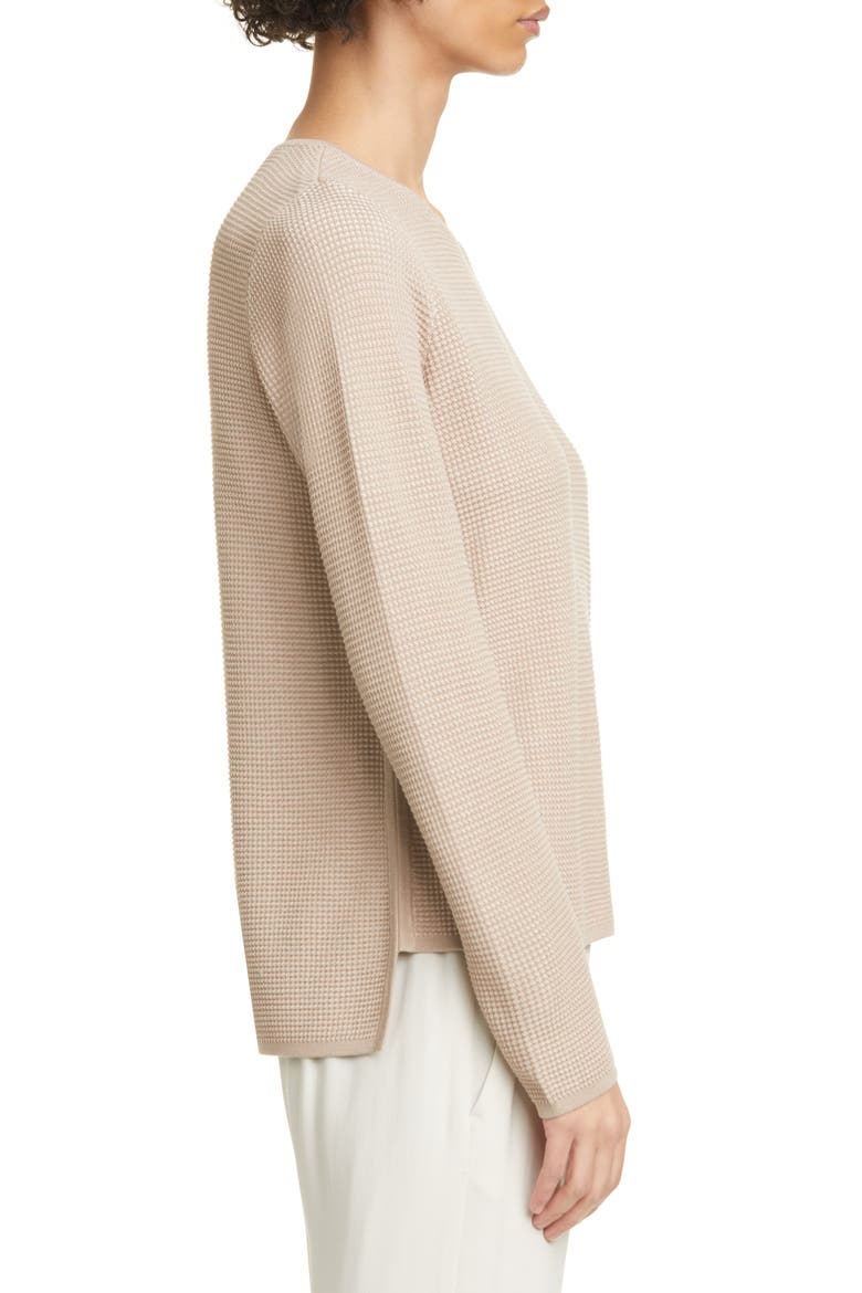 Crewneck Silk Blend Top, Alternate, color, BRAMBLE