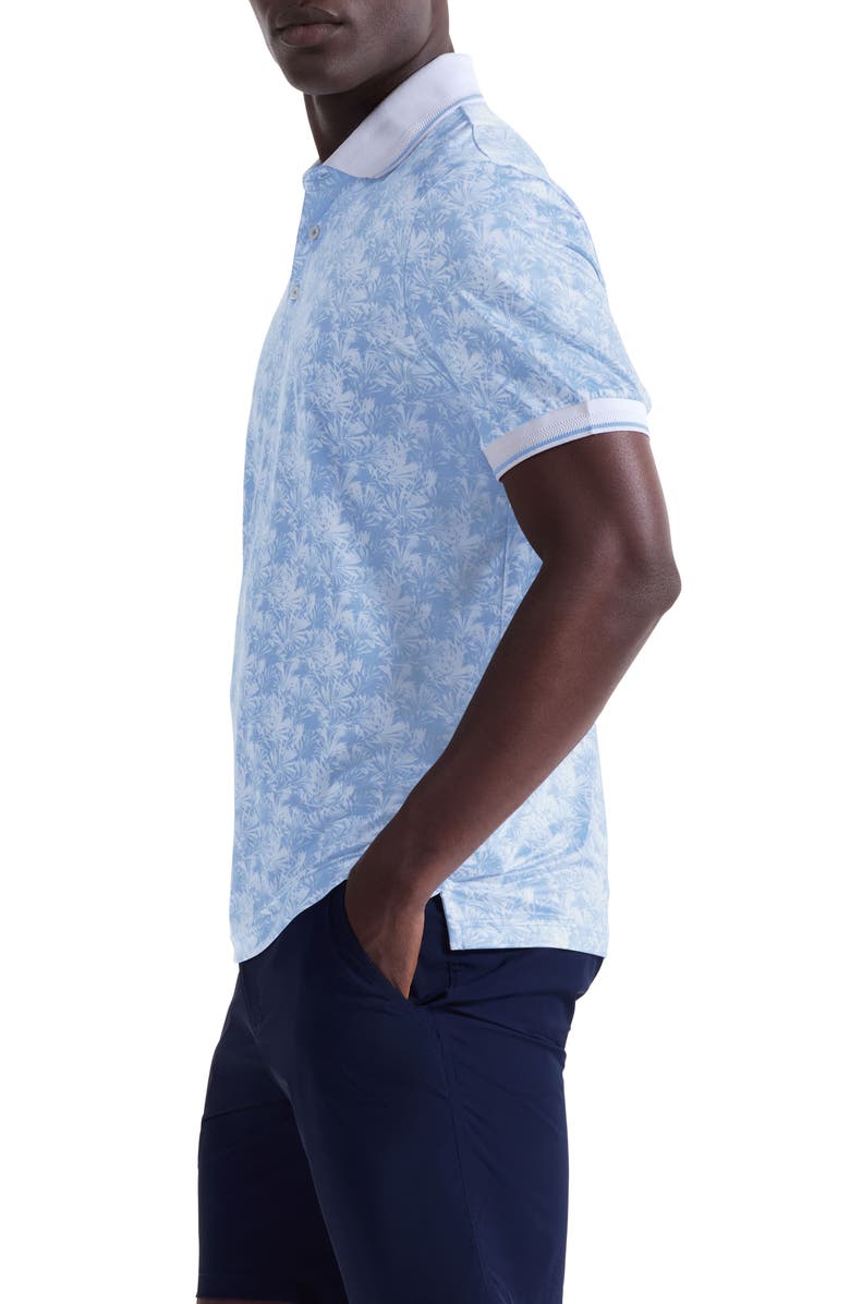 Bugatchi Three-Button Performance Polo, Alternate, color, Sky