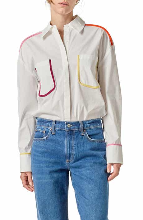 English Factory Flat Binding Button-Up Shirt