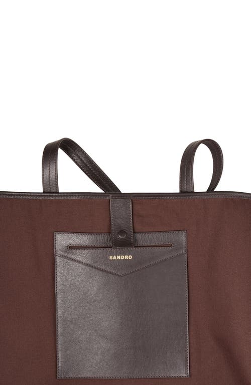 Sandro Womens Large Suede Tote Bag In Camel