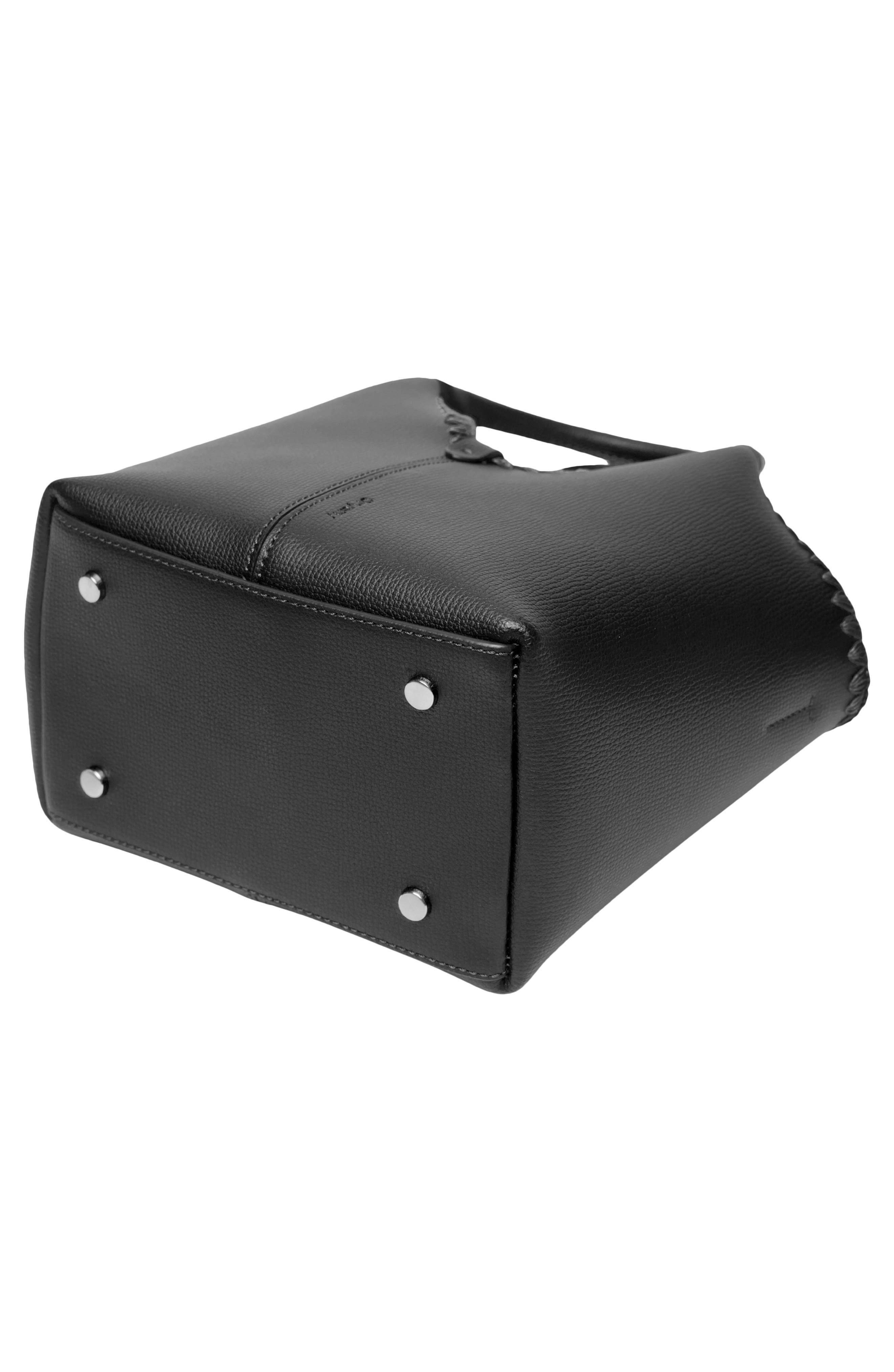 Oryany Vanessa Leather Satchel, Alternate, color, Black