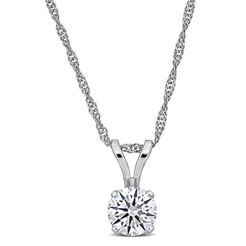 3/4 CTW Lab-Grown Diamond Solitaire Necklace 14k