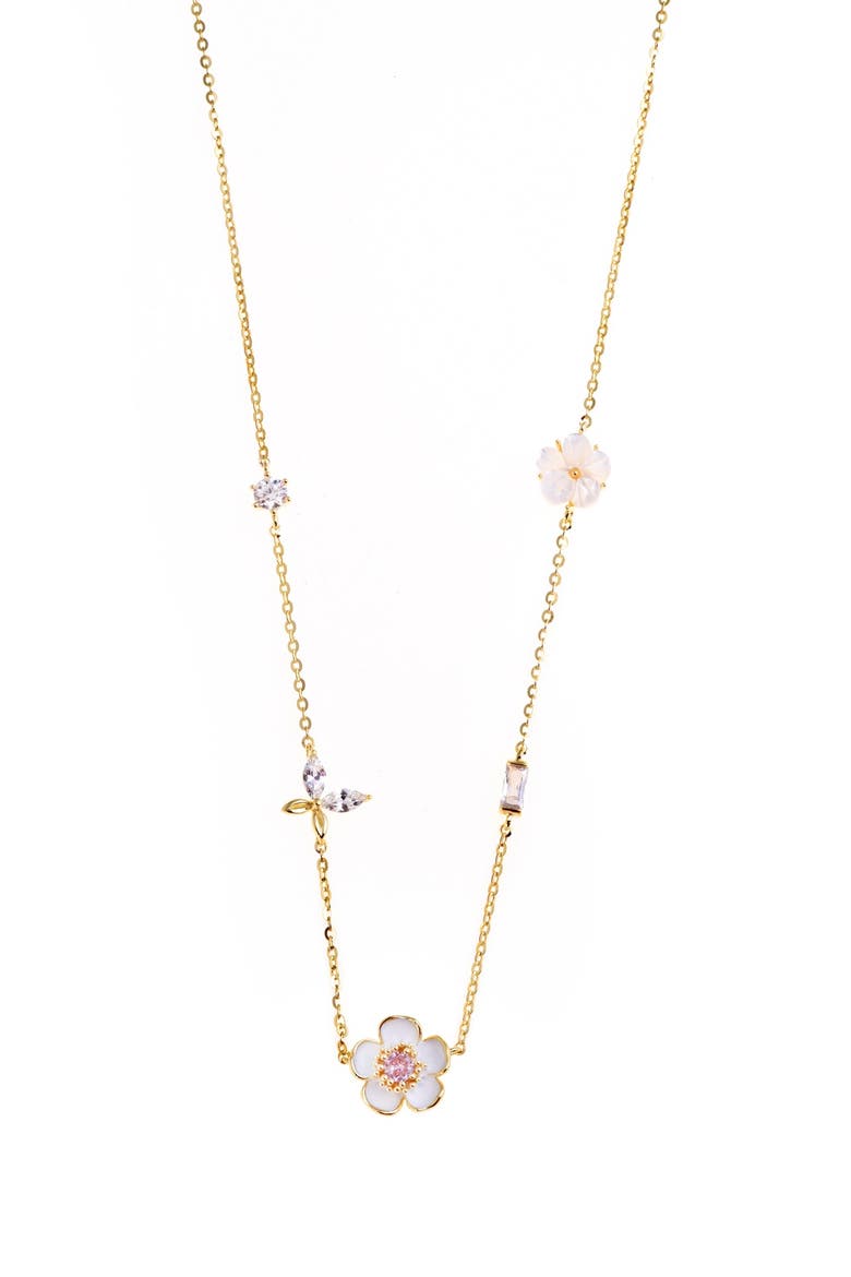 Zehra Necklace, Main, color, Silver Gold Plated