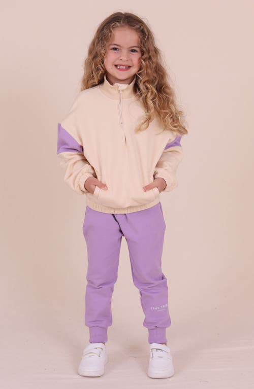 Tiny Tribe Kids' Core Cotton Joggers In Purple