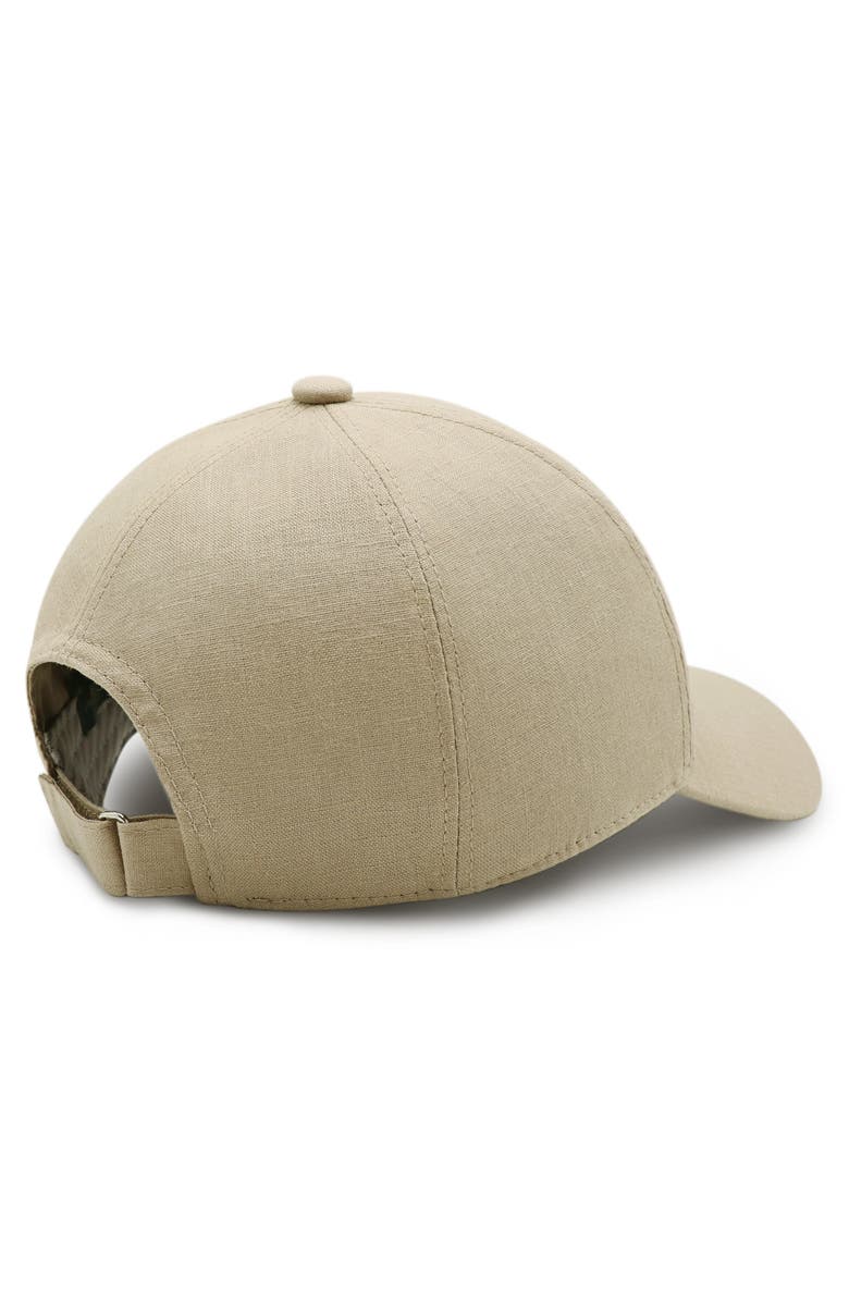 Amicale Cashmere Linen Baseball Hat, Alternate, color, Camel