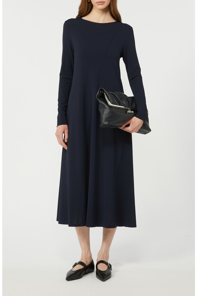 Acro Long Sleeve Jersey Dress, Alternate, color, NAVY