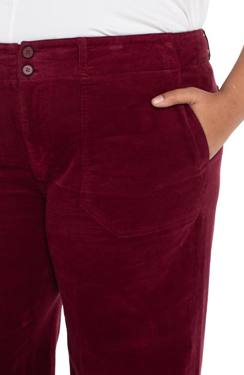 Liverpool Los Angeles High Waist Wide Leg Utility Corduroy Pants In Animal Print