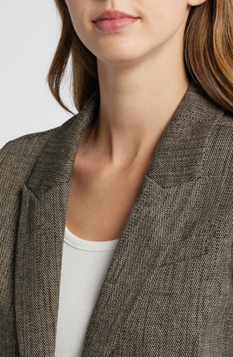 Wit & Wisdom Open Front Blazer, Alternate, color, Peanut Butter Black