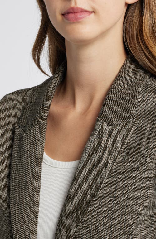 Wit & Wisdom Open Front Blazer In Peanut Butter Black