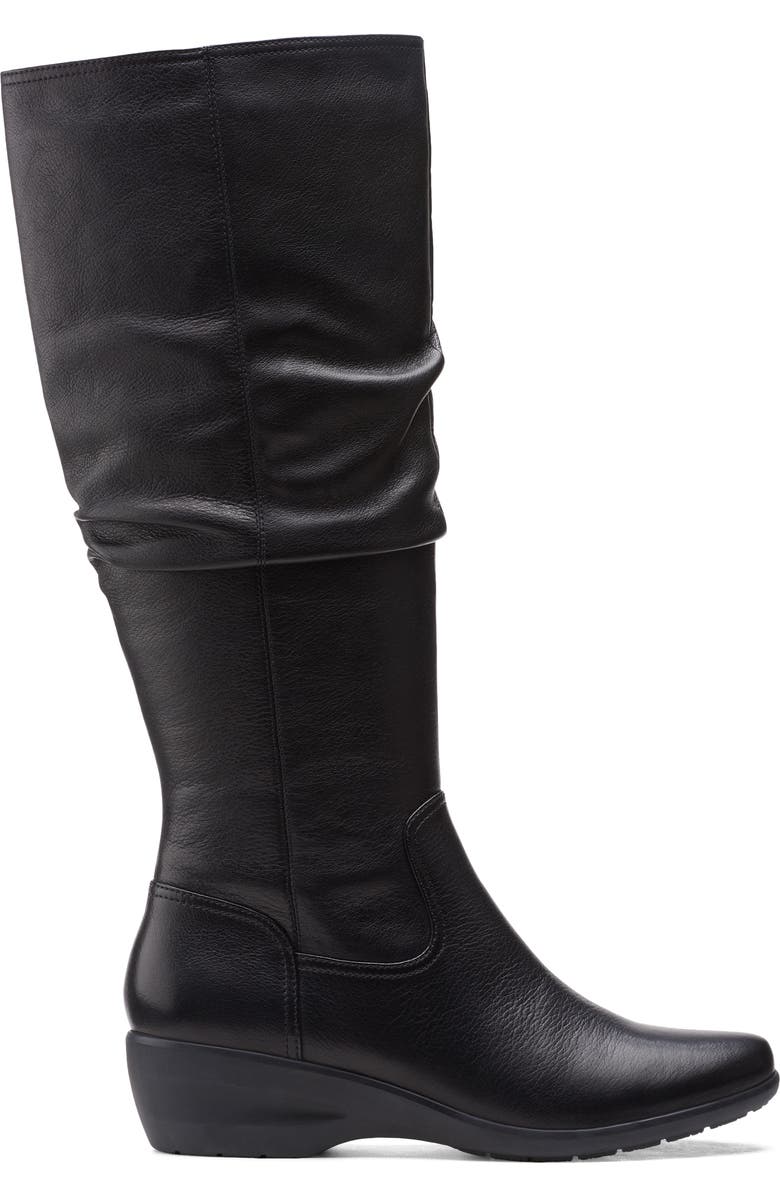 Clarks<sup>®</sup> Rosely Knee High Leather Boot, Alternate, color,