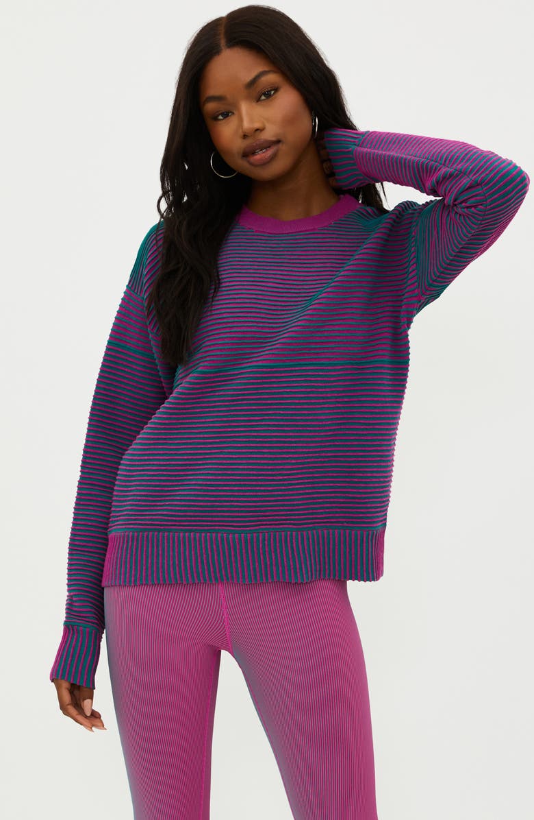 Beach Riot Occulus Stripe Rib Sweater, Alternate, color,