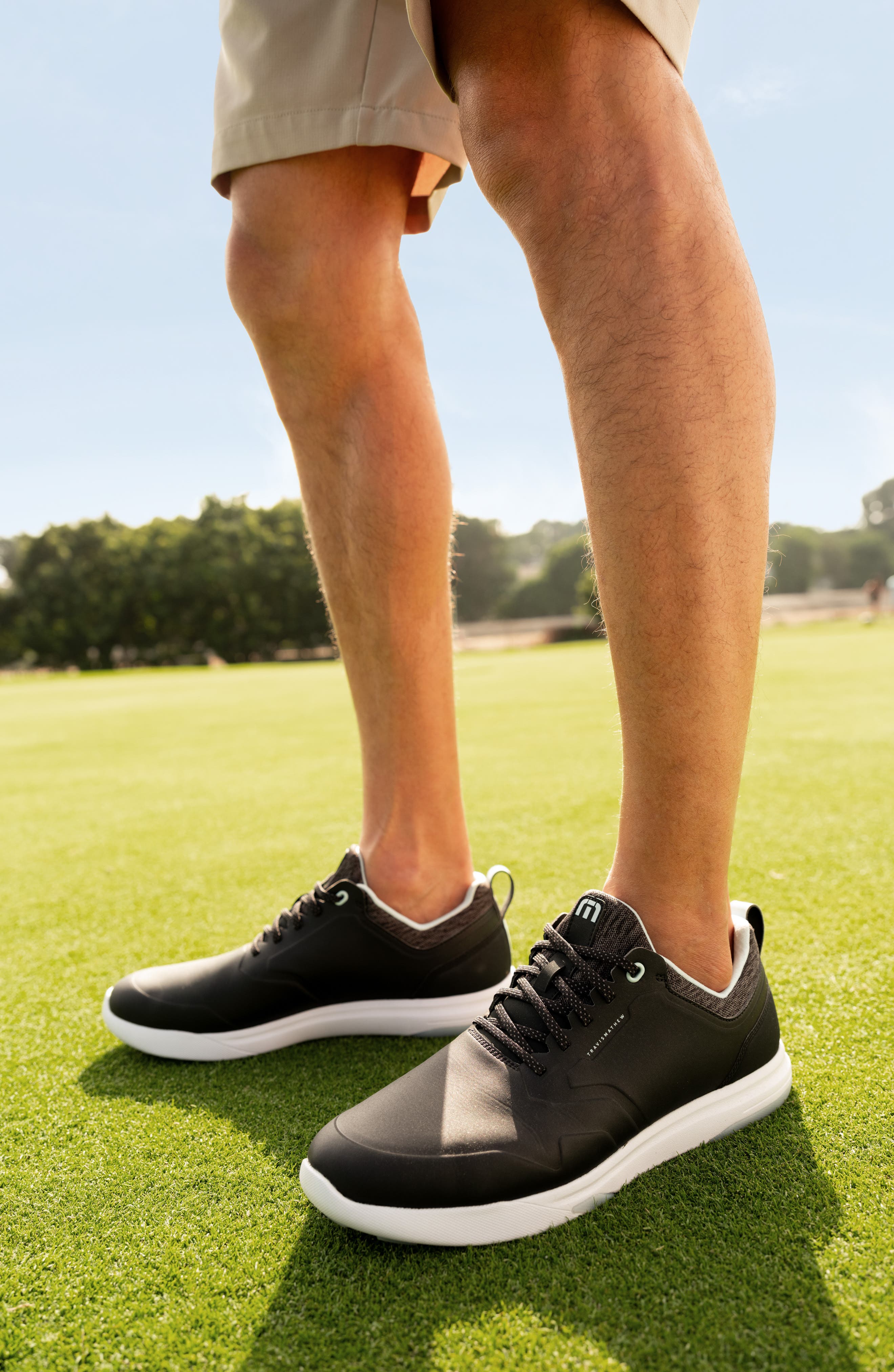 TravisMathew The Daily Pro Hybrid Golf Shoe, Alternate, color, Black/ Cory Blue