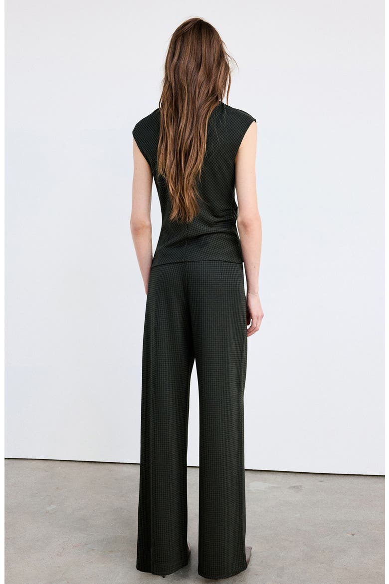 Straight Leg High Waist Trousers, Alternate, color, GREEN