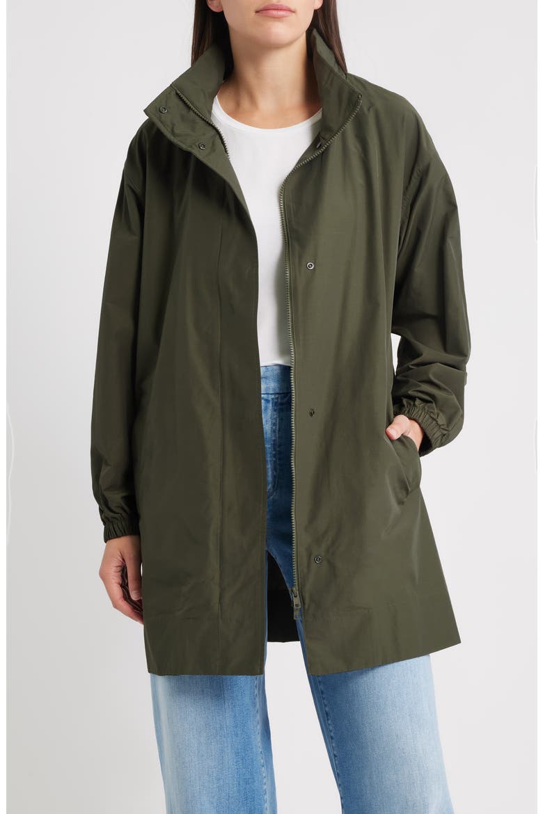 Stand Collar Jacket, Main, color, WOODLAND
