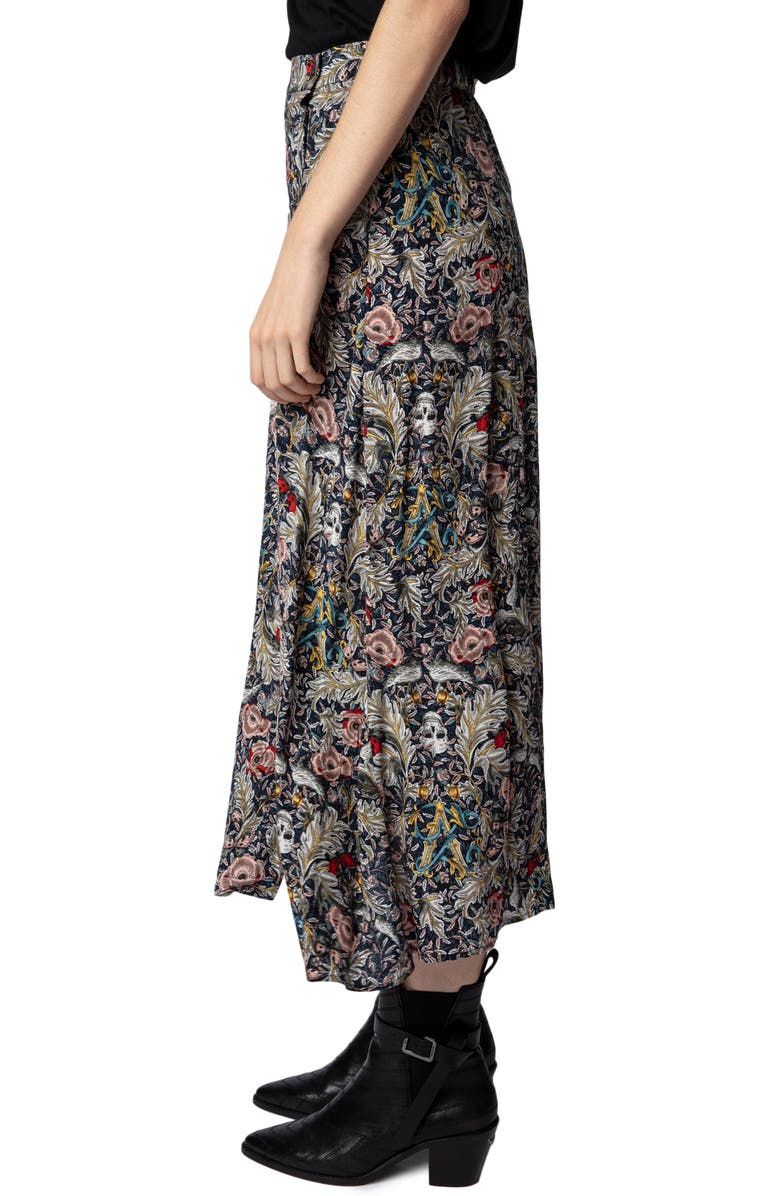 Zadig & Voltaire June Soft British Flowers Skirt, Alternate, color, 