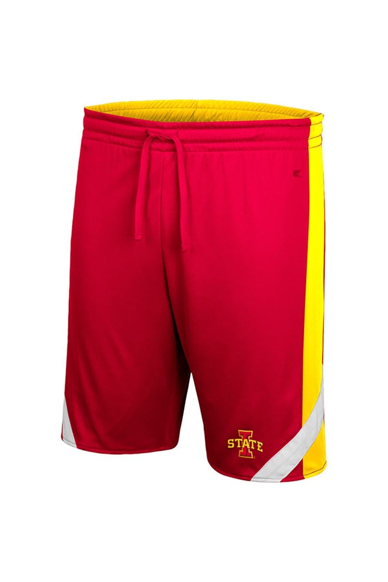 Men's Colosseum Cardinal/Gold Iowa State Cyclones Am I Wrong Reversible Shorts, Alternate, color, Cardinal