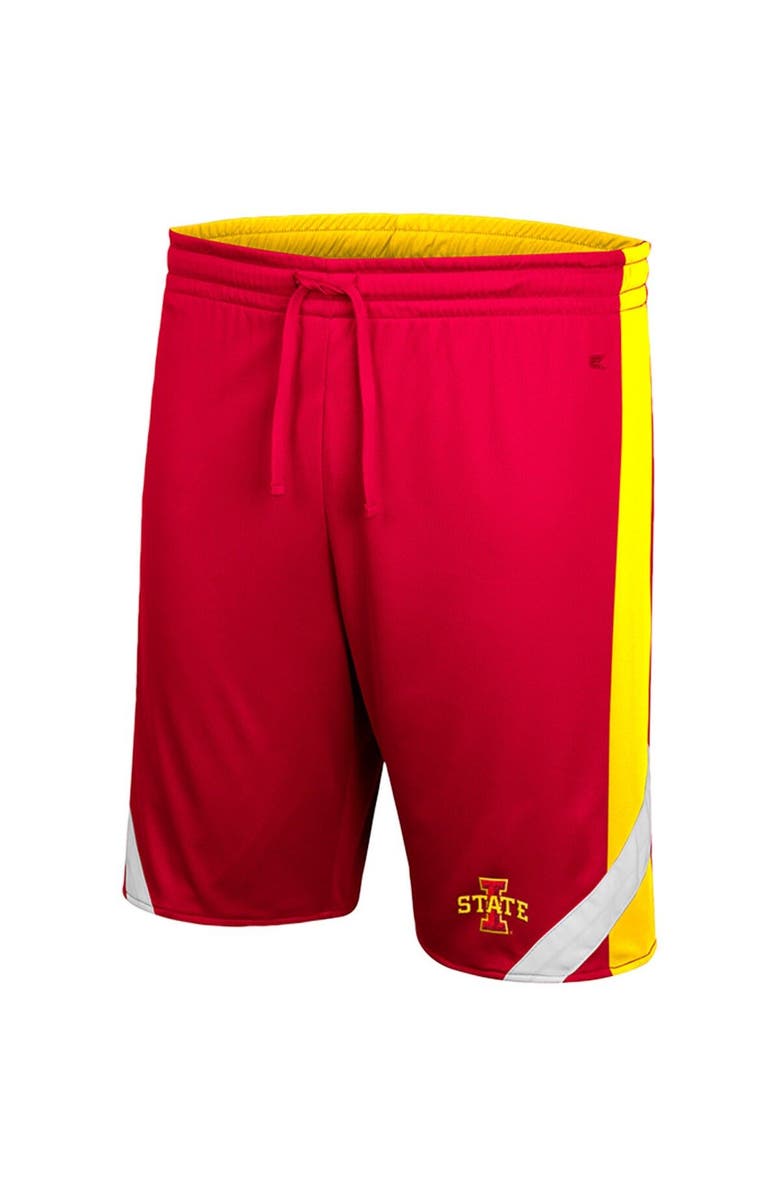 COLOSSEUM Men's Colosseum Cardinal/Gold Iowa State Cyclones Am I Wrong Reversible Shorts, Alternate, color, Cardinal