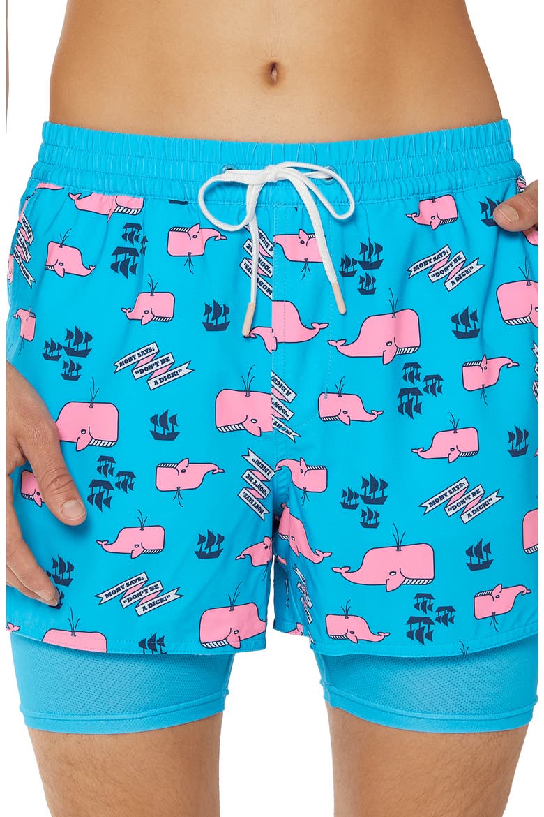 Moby Says Game Changer Swim Trunks, Alternate, color, CYAN
