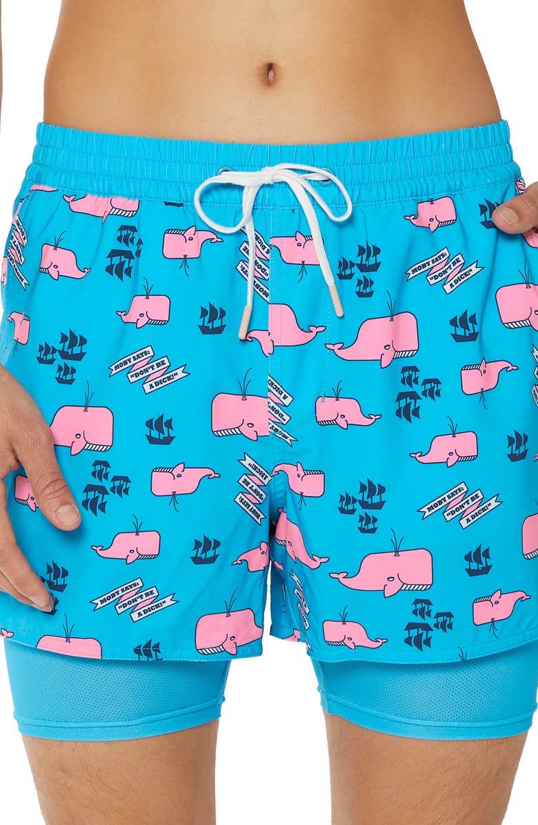 Party Pants Moby Says Game Changer Swim Trunks, Alternate, color, 