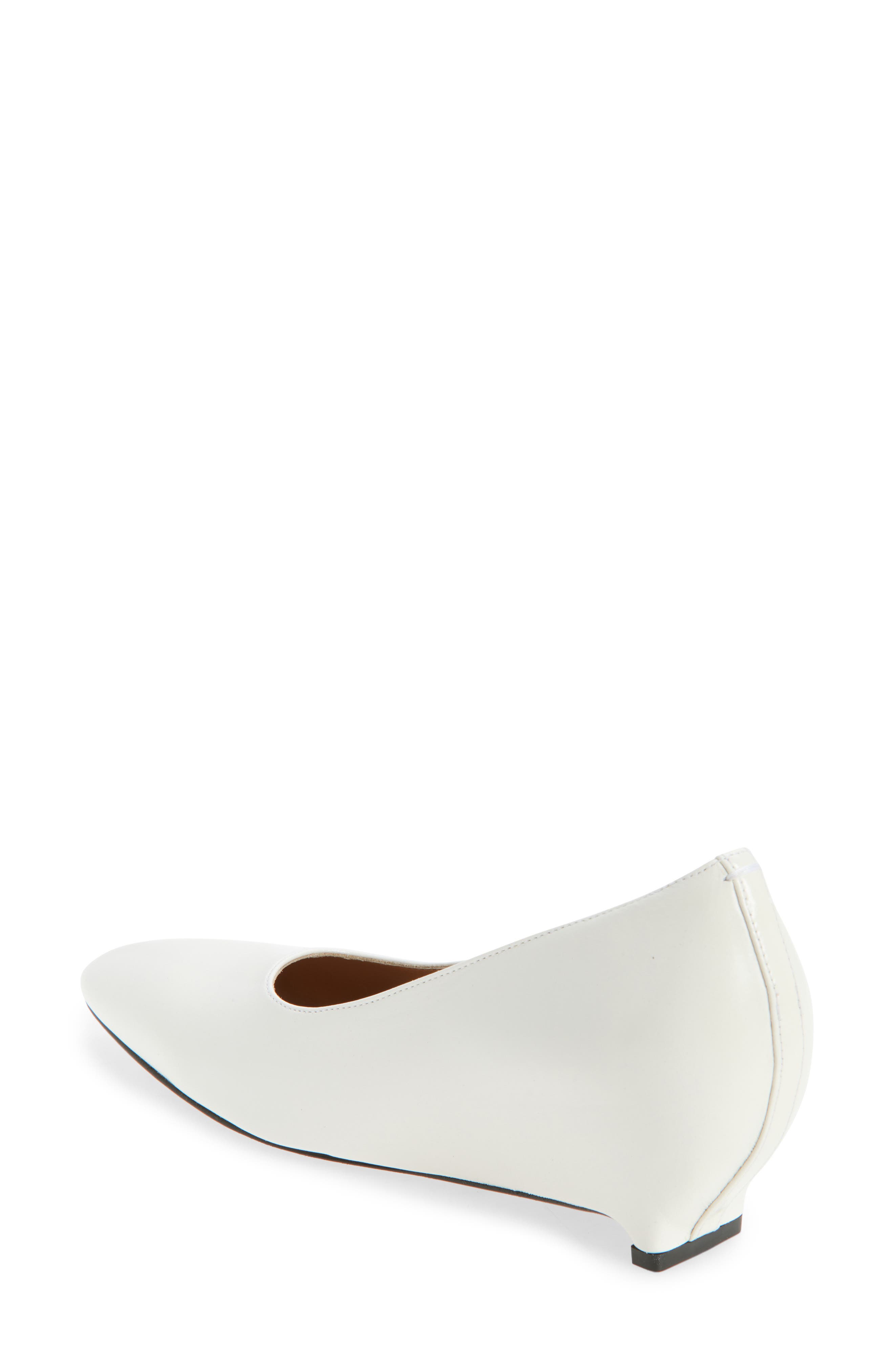 Wedge Pointed Toe Pump, Alternate, color, WHITE