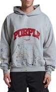 PURPLE BRAND Heavyweight Fleece Cotton Graphic Hoodie