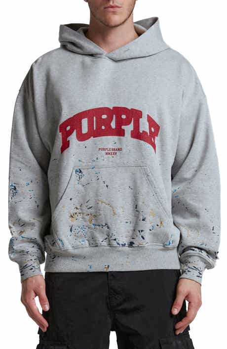 PURPLE BRAND Heavyweight Fleece Cotton Graphic Hoodie