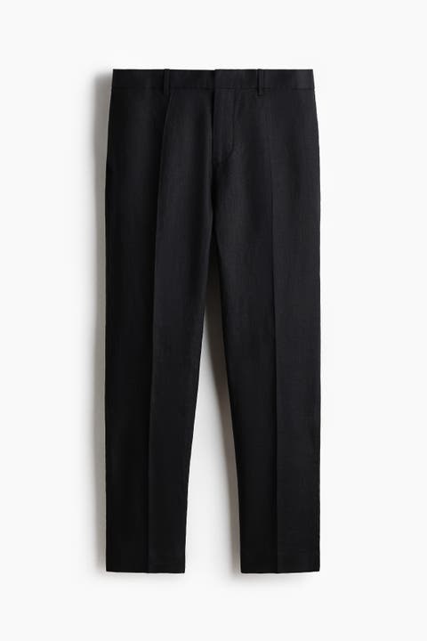 Slim Fit Linen Suit Trousers