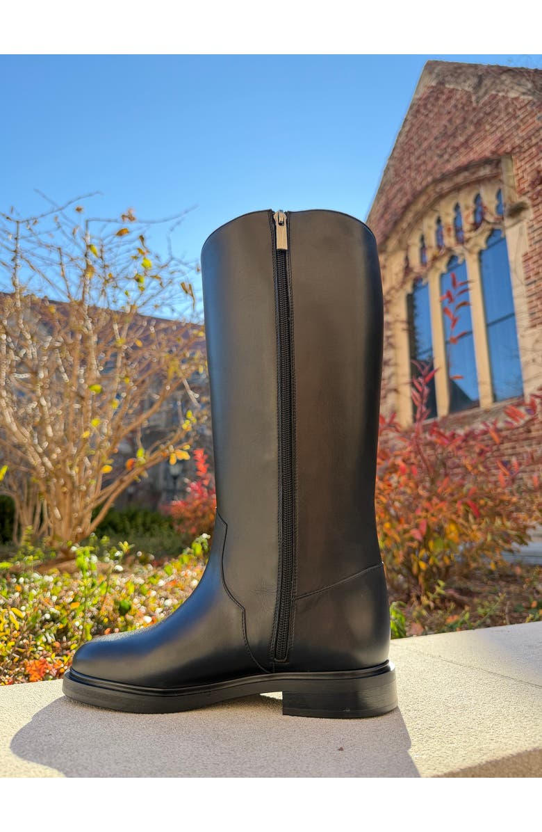 NEW AMENDMENT Bergen Riding Boot in Smooth Calf Leather, Alternate, color, Black Leather
