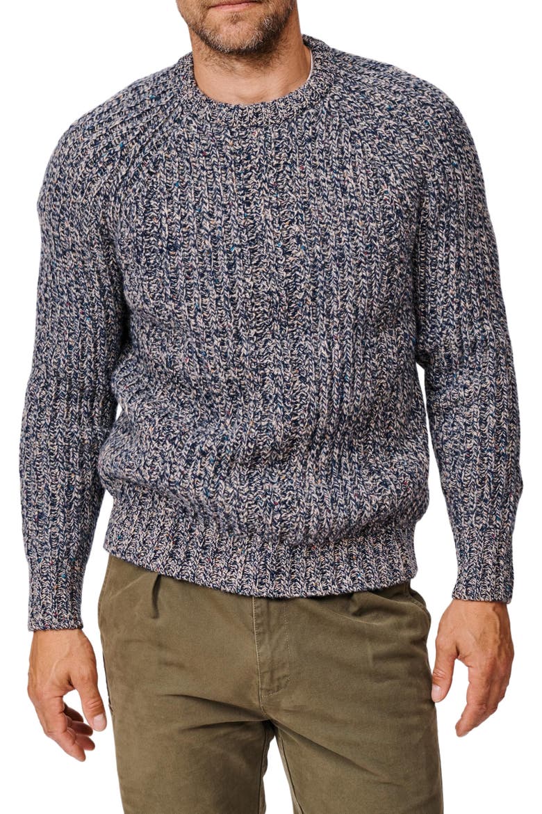 Gunby Rib Crew Neck Sweater, Alternate, color, Blue Twist