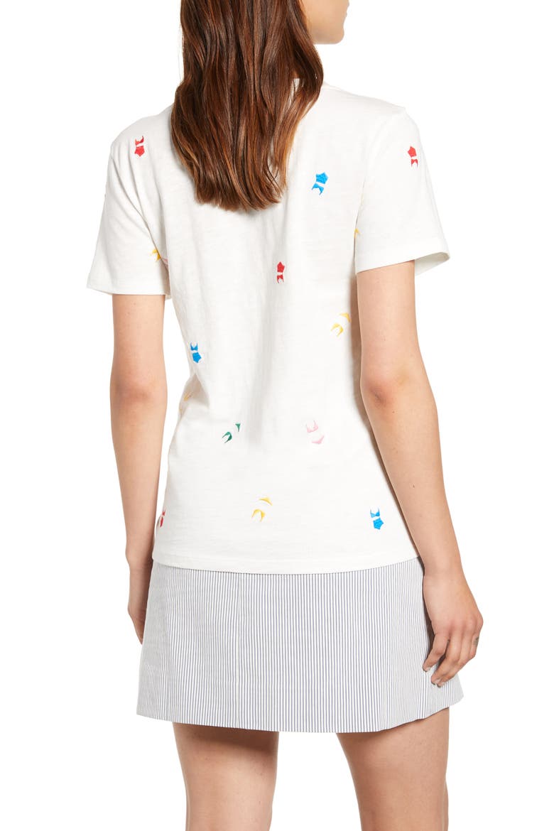 Embroidered Bikinis Tee, Alternate, color, IVORY