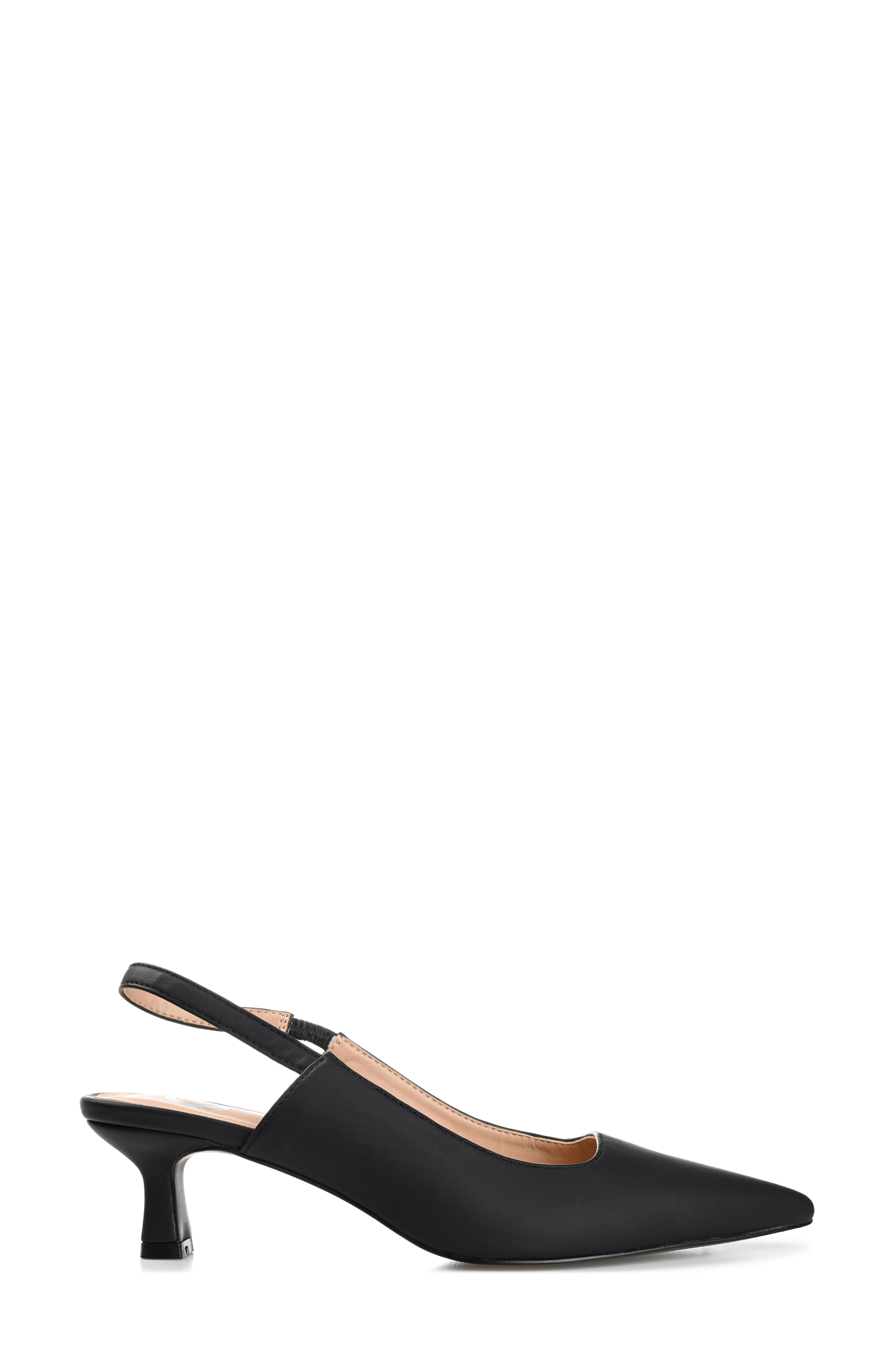 Journee Collection Paulina Slingback Pump - Wide Width, Alternate, color, Black