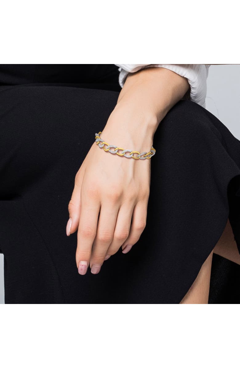 Julianna B. Diamond Link Bracelet 14k Two-Tone, Alternate, color, 