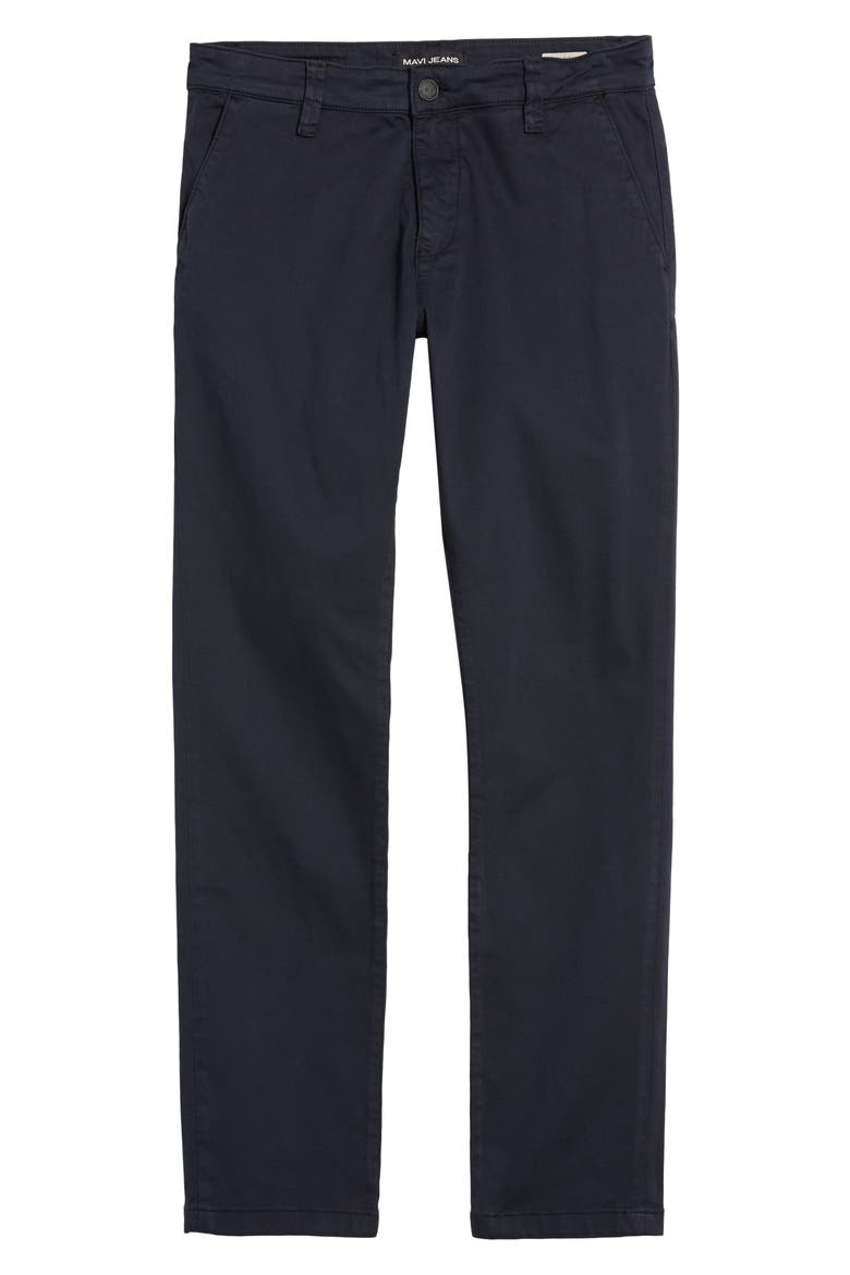 Johnny Slim Fit Twill Pants, Alternate, color, DARK NAVY TWILL