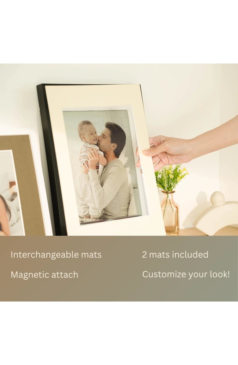 Reflection 13.3in ePaper Display Cordless e-ink Digital Photo Art Frame, Alternate, color, Classic Black
