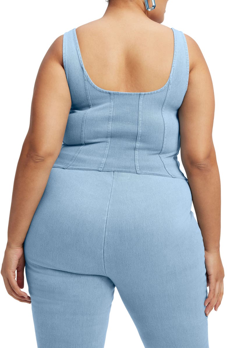 Good American Square Neck Corset Top, Alternate, color, 