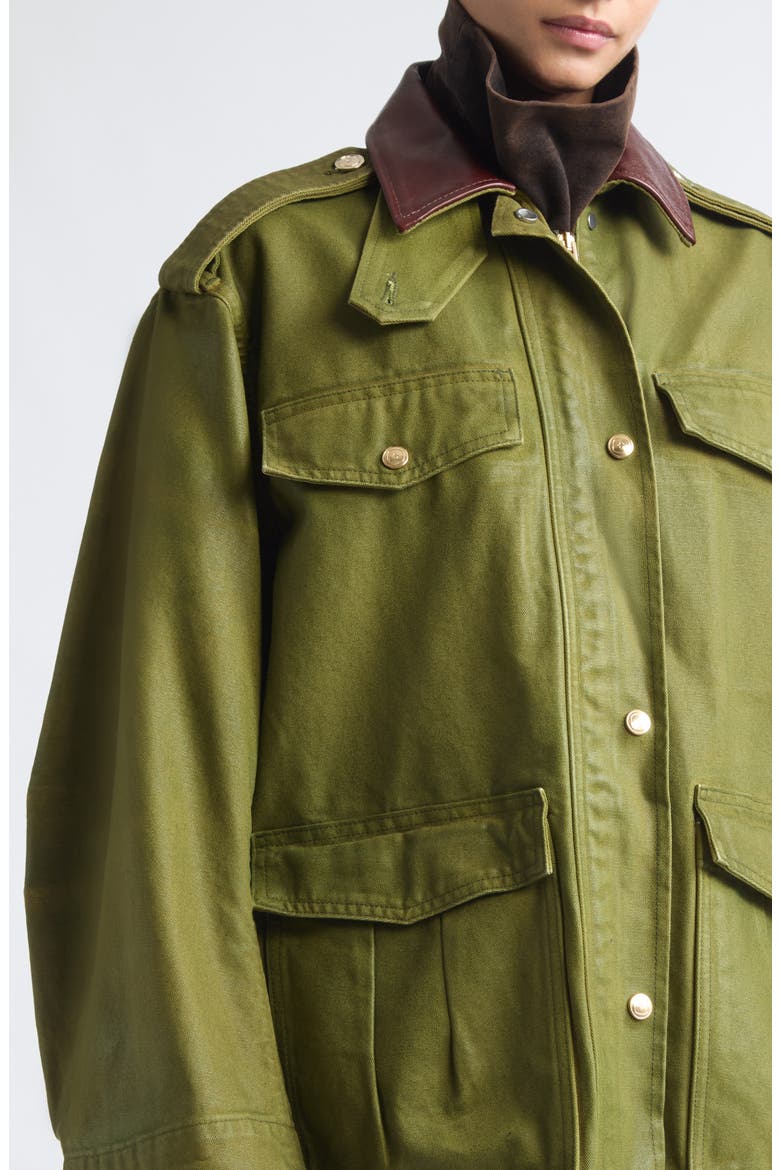 The Ettienne Regenerative Cotton Utility Jacket, Alternate, color, ARMY GREEN