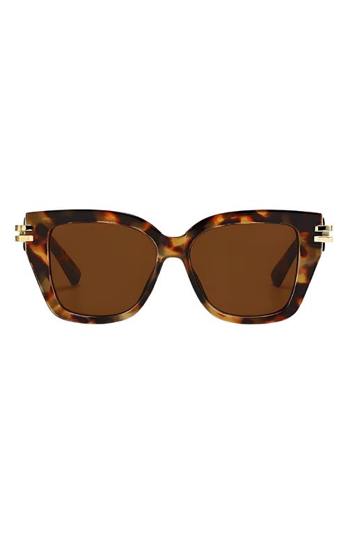 Fifth & Ninth Paige 48mm Polarized Small Geometric Sunglasses In Brown