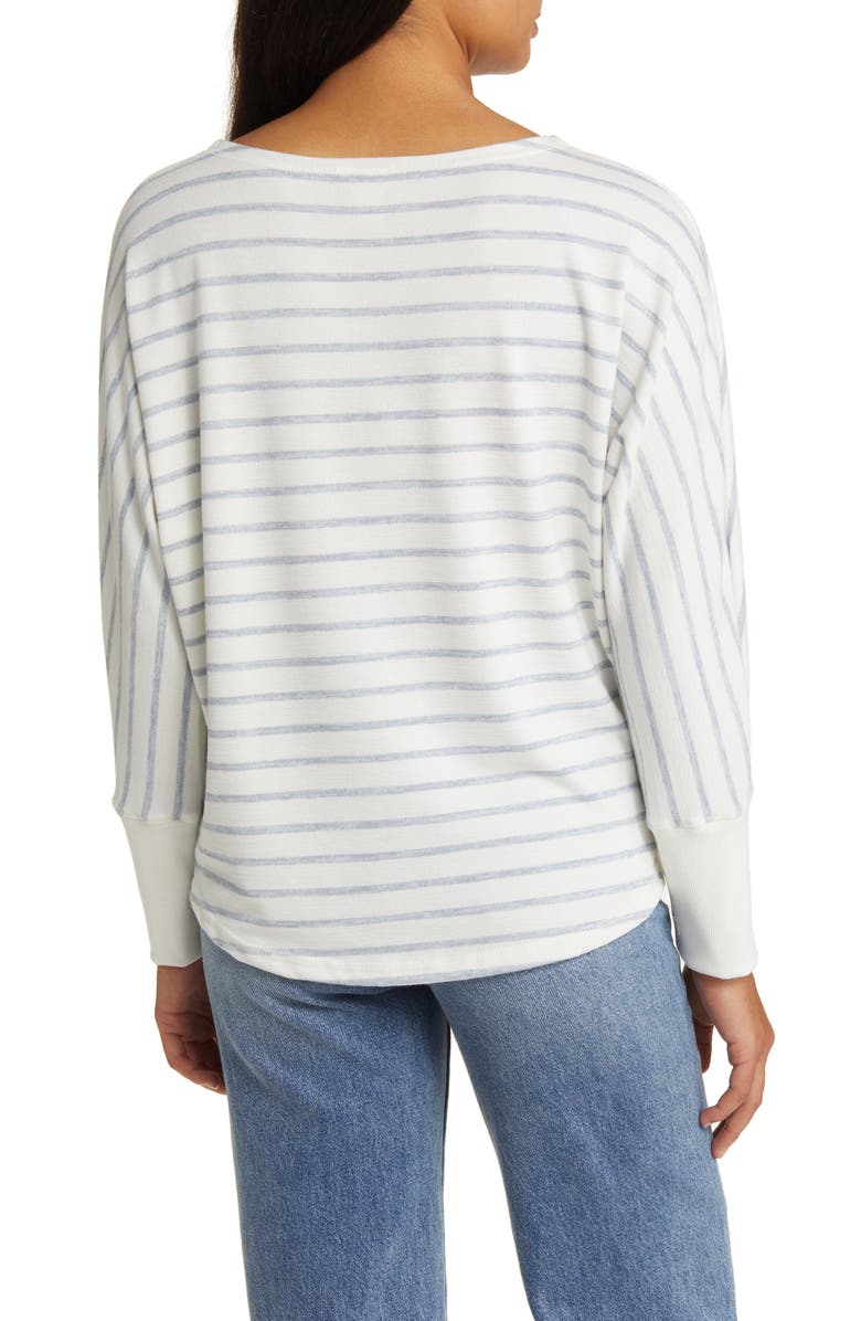 Caslon<sup>®</sup> Stripe Dolman Sleeve Top, Alternate, color, 