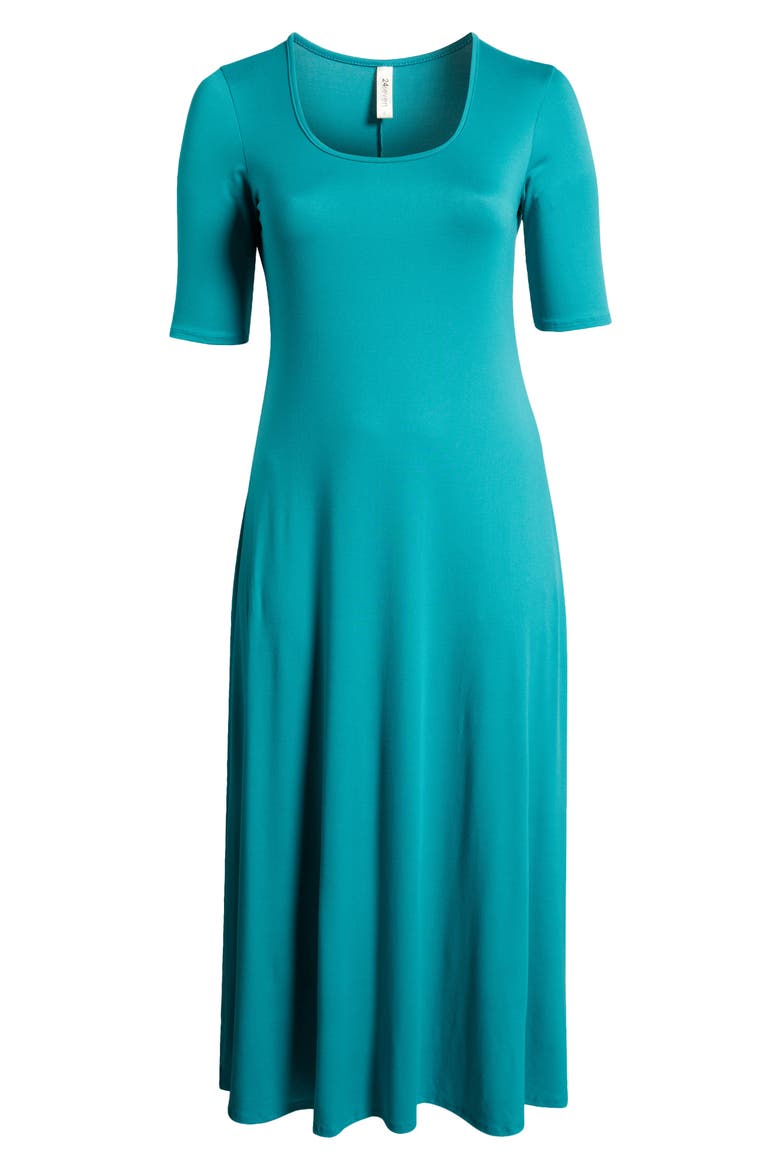 Scoop Neck Jersey Maxi Dress, Alternate, color, JADE