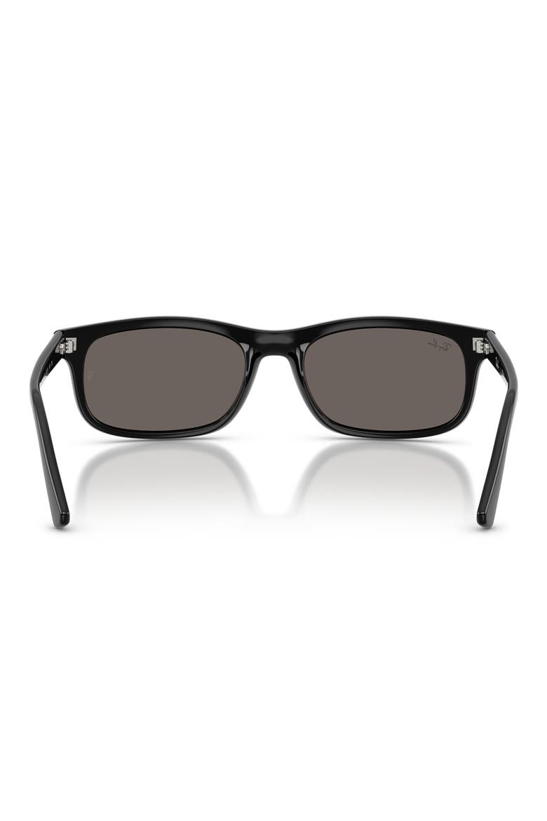Rectangular Sunglasses, Alternate, color, BLACK / DARK GREY