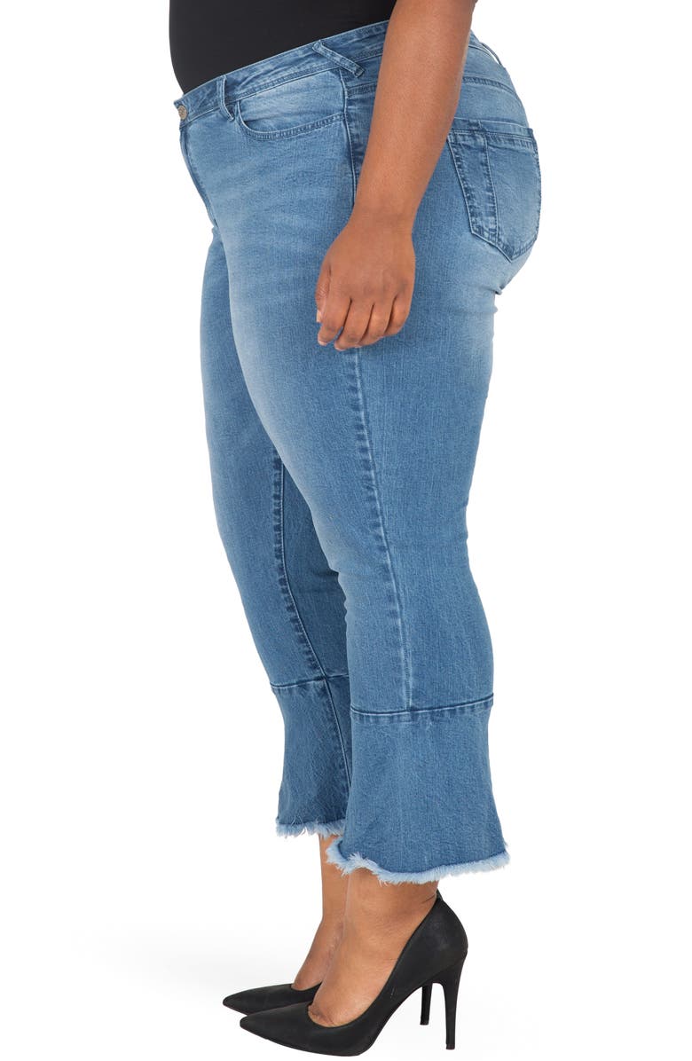 Poetic Justice Kesha Ruffle Skinny Jeans, Alternate, color, 