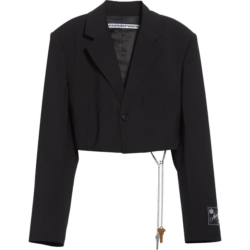 Alexander Wang Cropped Blazer In Black
