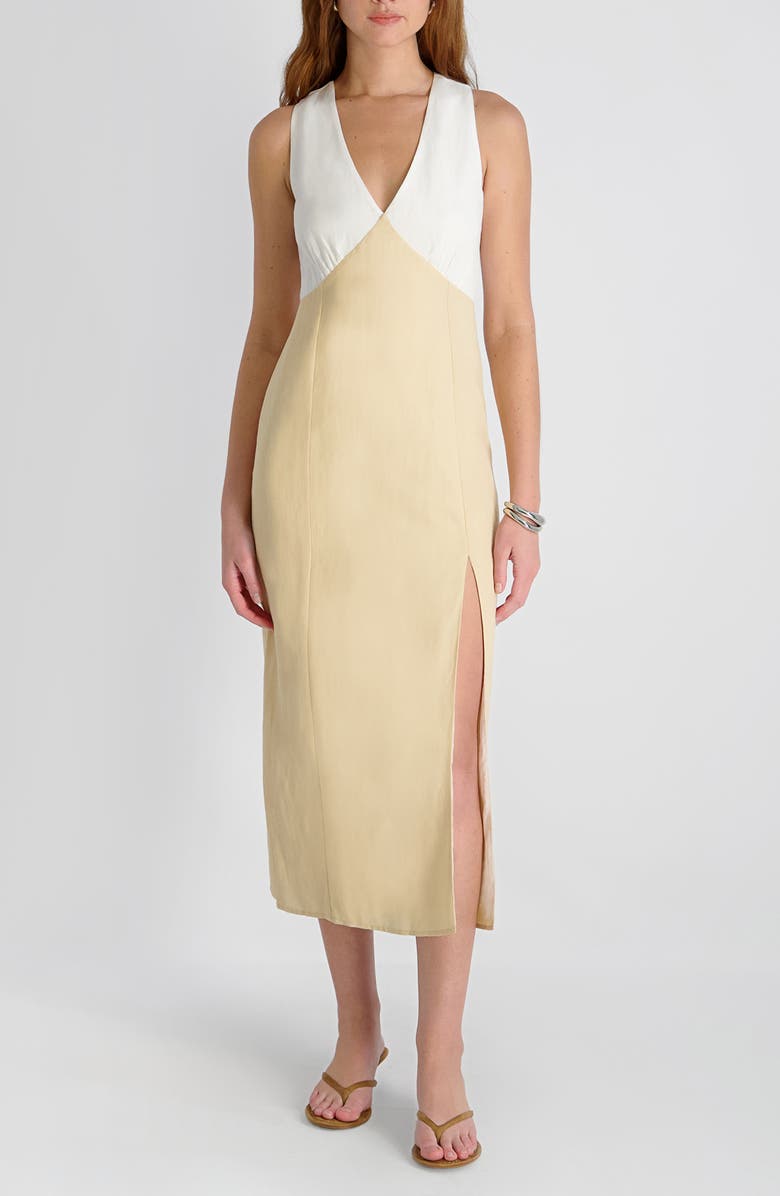 French Connection Cooper Sleeveless Maxi Dress, Main, color, Summer White-Tru Beige