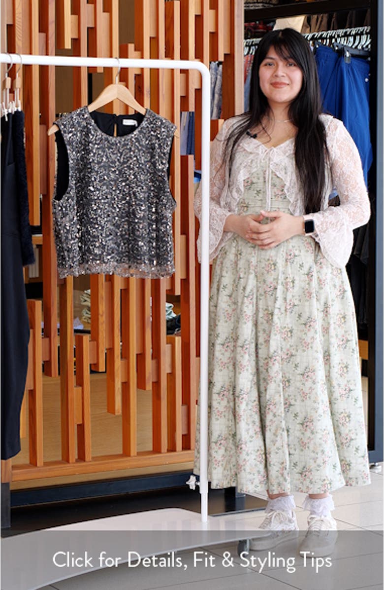 Sequin Mesh Tank, sales video thumbnail