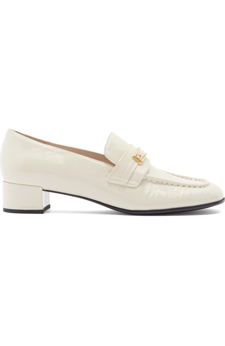 Jeffrey Campbell Book Smart Bit Loafer Pump, Alternate, color, Ivory Crinkle Patent