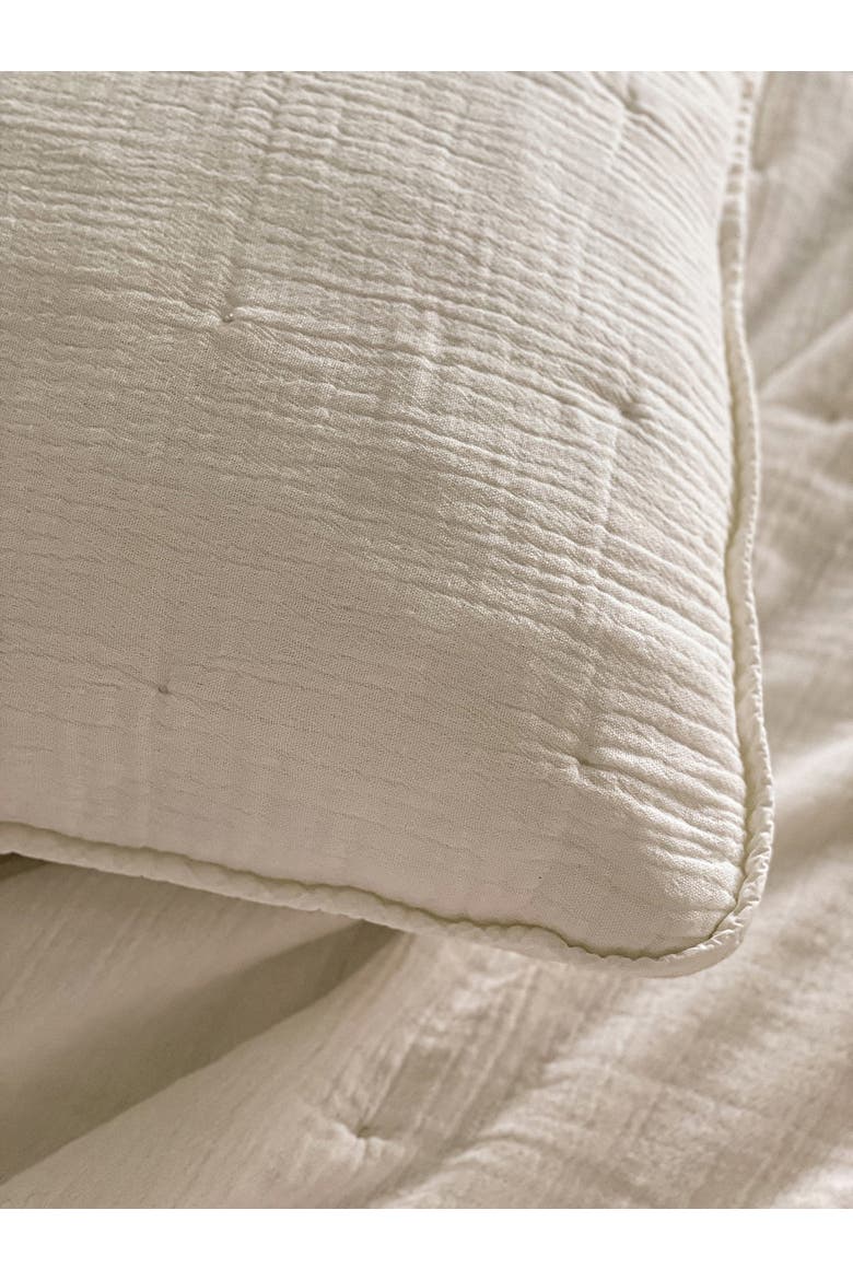 Easy Cotton Gauze Euro Pillow Cover Only, Alternate, color, Beige