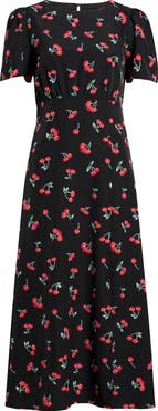 SUGARLIPS Dusk Bloom Floral Midi Dress