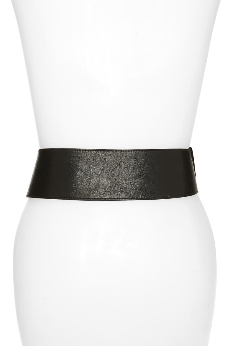 Vixen Leather Belt, Alternate, color, BLACK