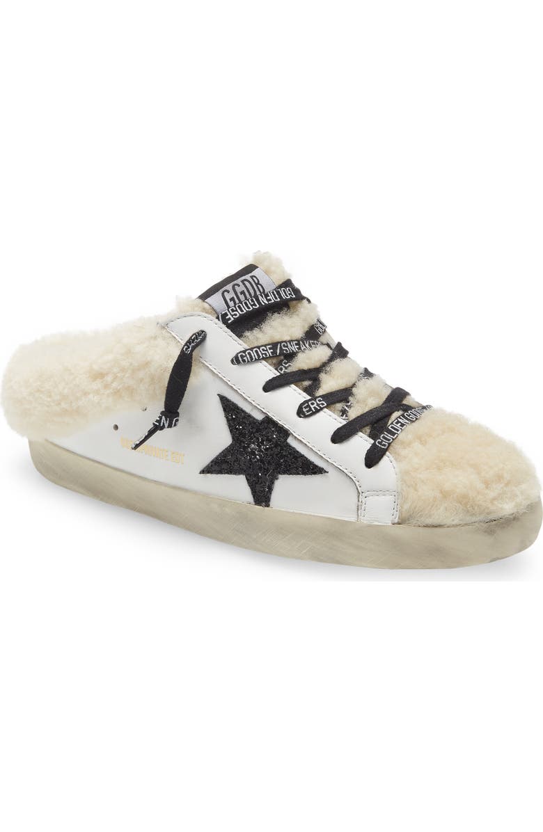 Golden Goose Genuine Shearling Trim Mule, Main, color,