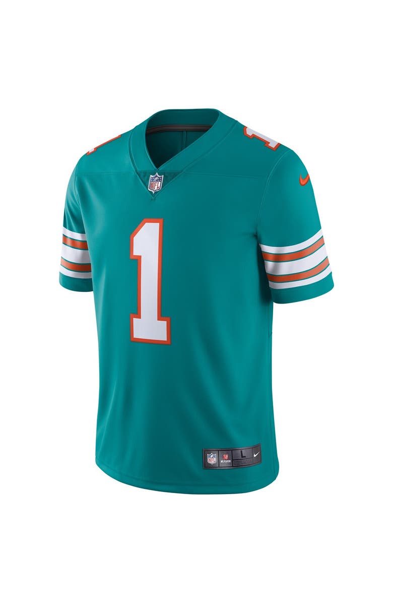 Nike Men's Nike Tua Tagovailoa Aqua Miami Dolphins Alternate Vapor Limited Jersey, Alternate, color, Aqua